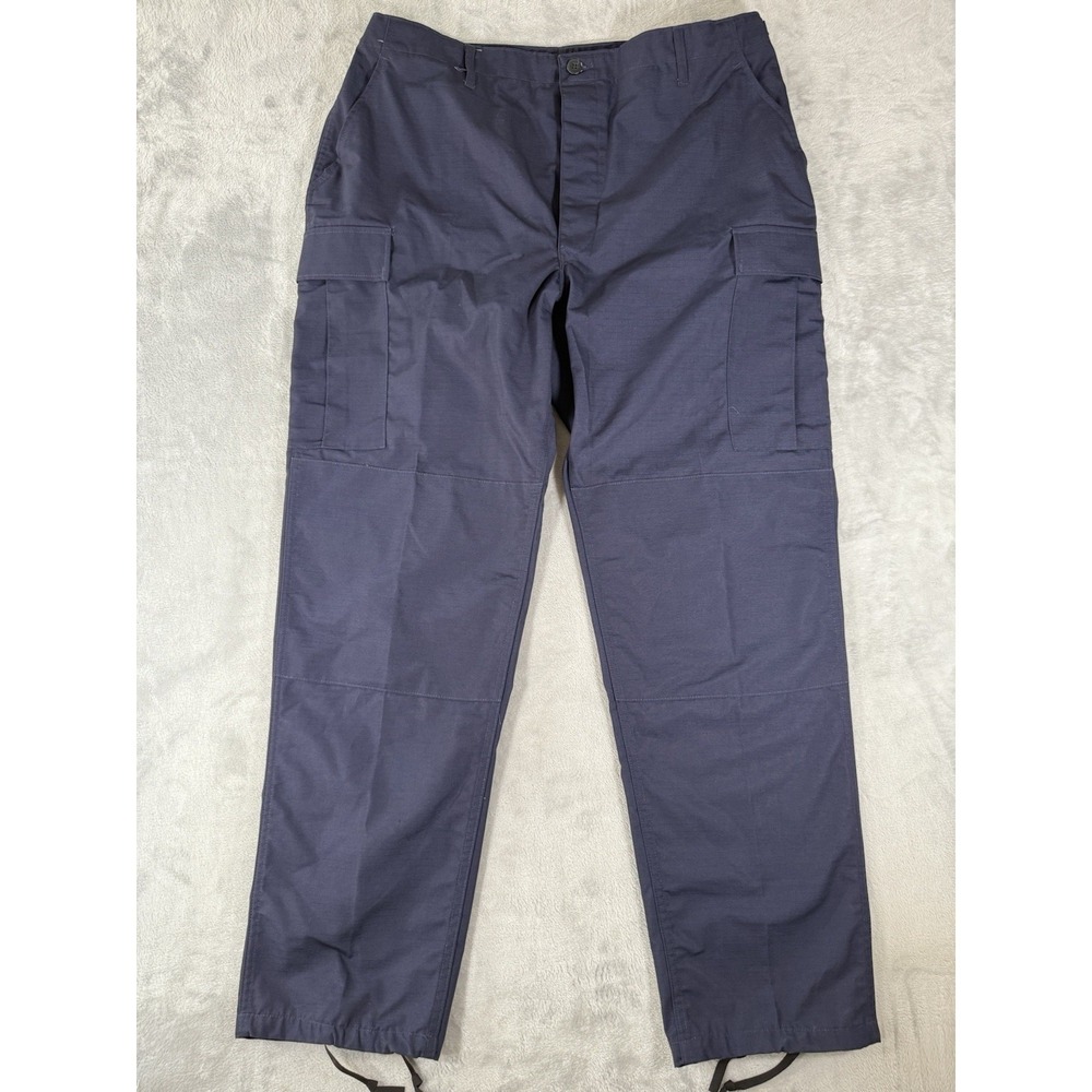 Propper Public Safety Pants Mens XL‎ Long Blue Ripstop Combat Cargo Button Fly